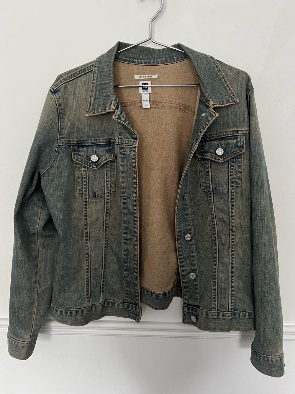 GAP Olive Green Stretch Denim Jacket